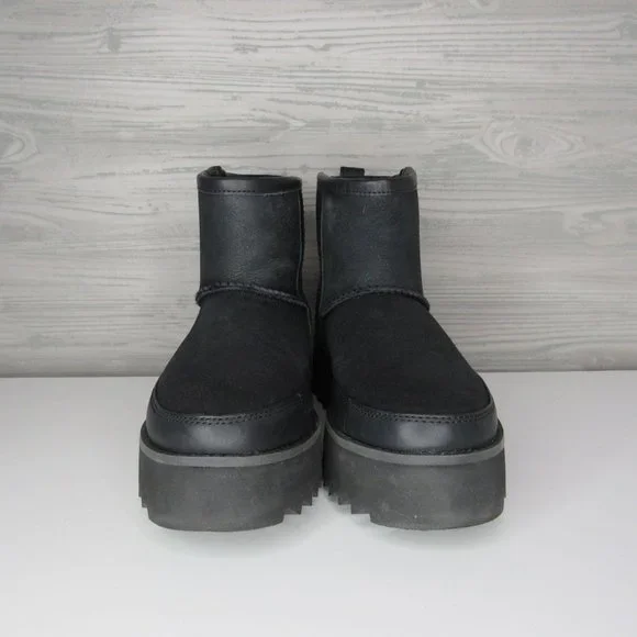 UGG Black Leather Ankle Booties - Picture 3 of 6